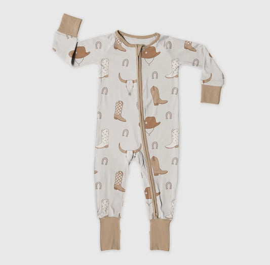 Cowboy Up Zip Up Bamboo Pajamas